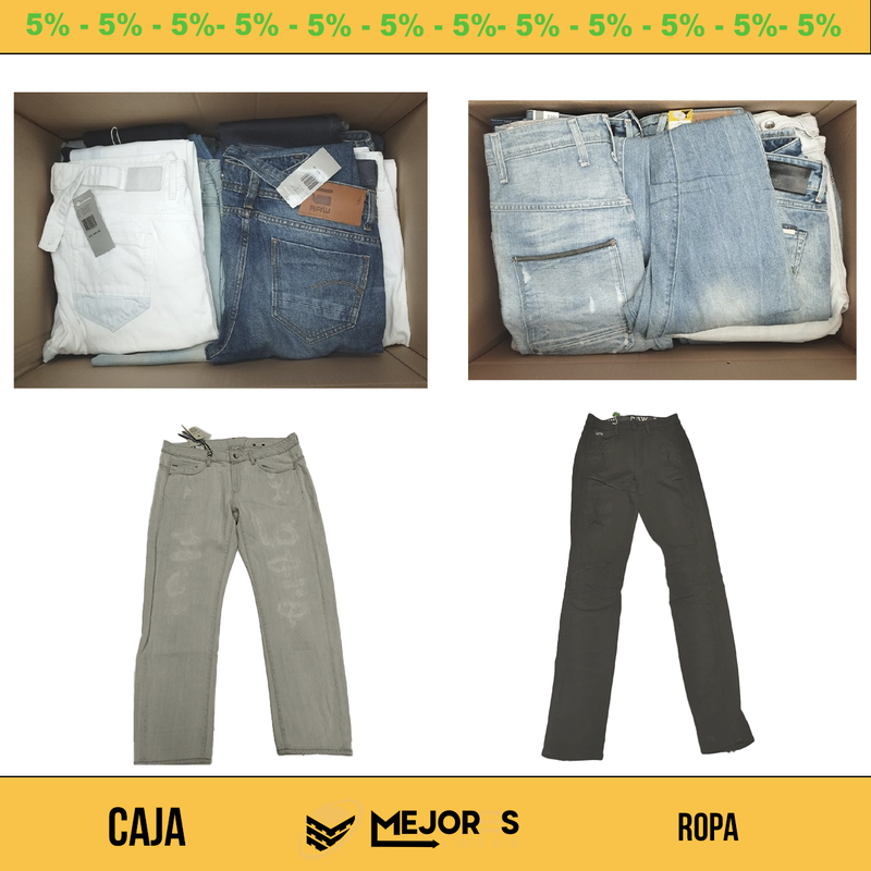 Caixa de surpresas sem marca, calças G-Star, lote nº WMP
