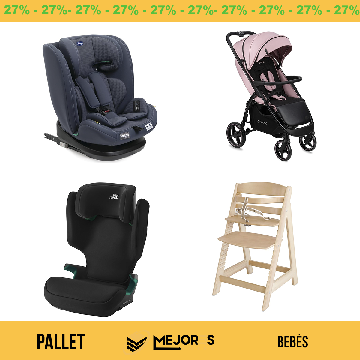 Palete com 24 itens não verificados, bebês, lote nº 10201718