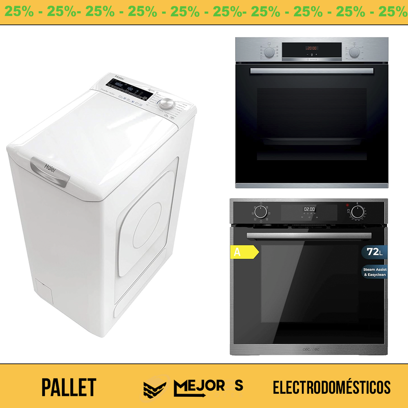 Palete com 3 itens não verificados, Eletrodomésticos, Lote nº 10145218