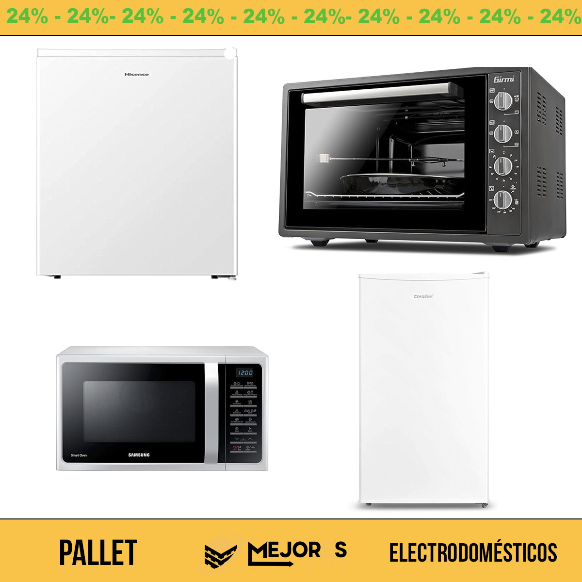 Palete com 7 itens não verificados, Eletrodomésticos, Lote nº 24006878