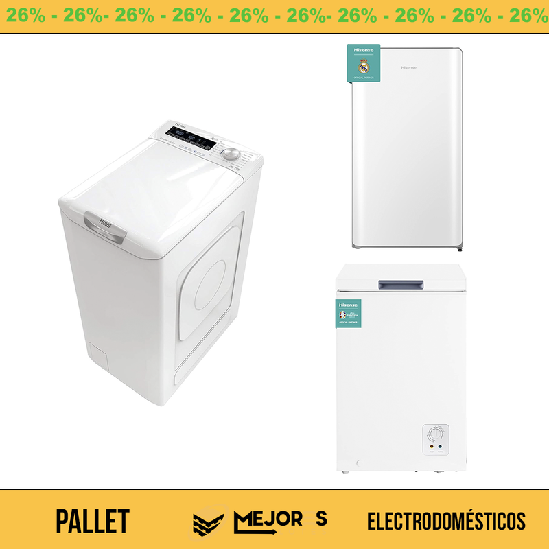 Palete com 3 itens não verificados, Eletrodomésticos, Lote nº 10193404