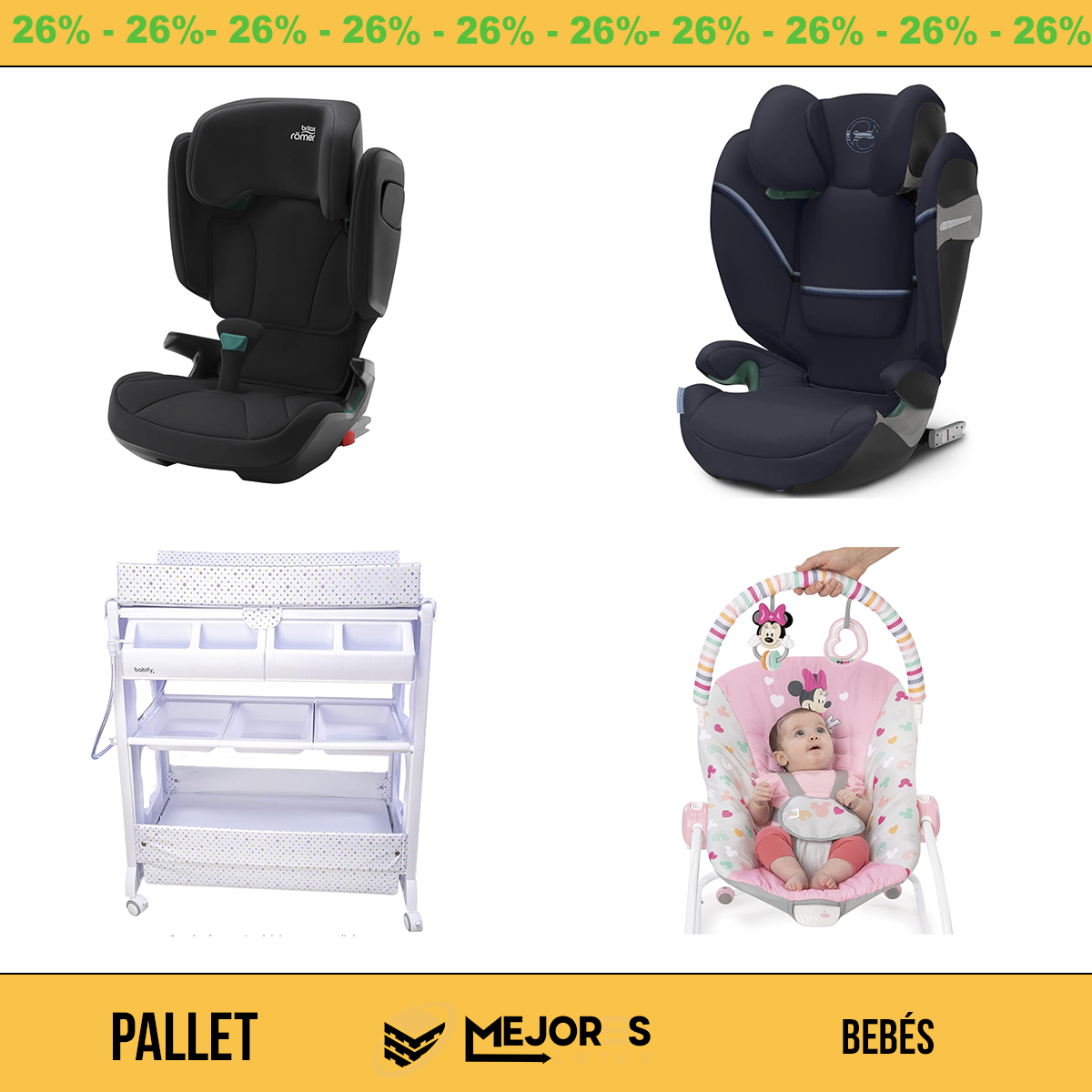 Palete com 25 itens não verificados, bebês, lote nº 10190316