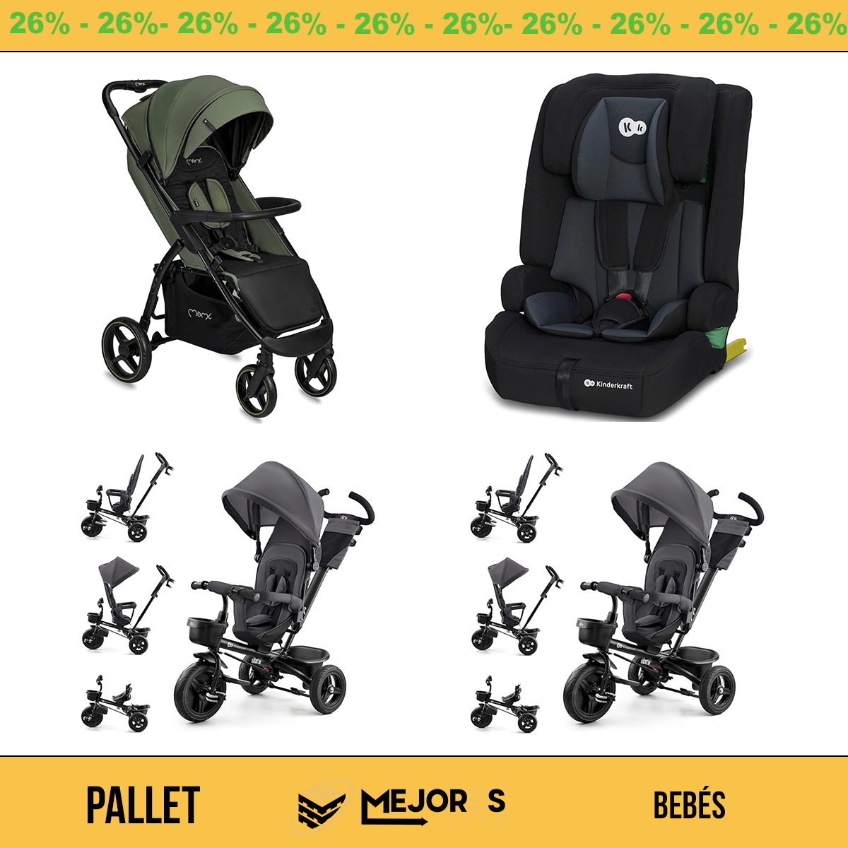 Palete com 22 itens não verificados, bebês, lote nº 10203810