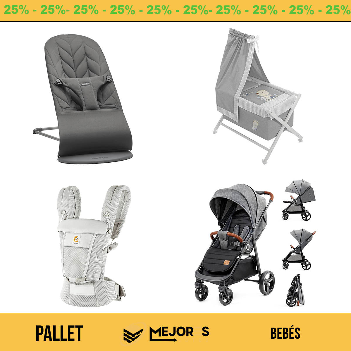 Palete com 25 itens não verificados, bebês, lote nº 10203866