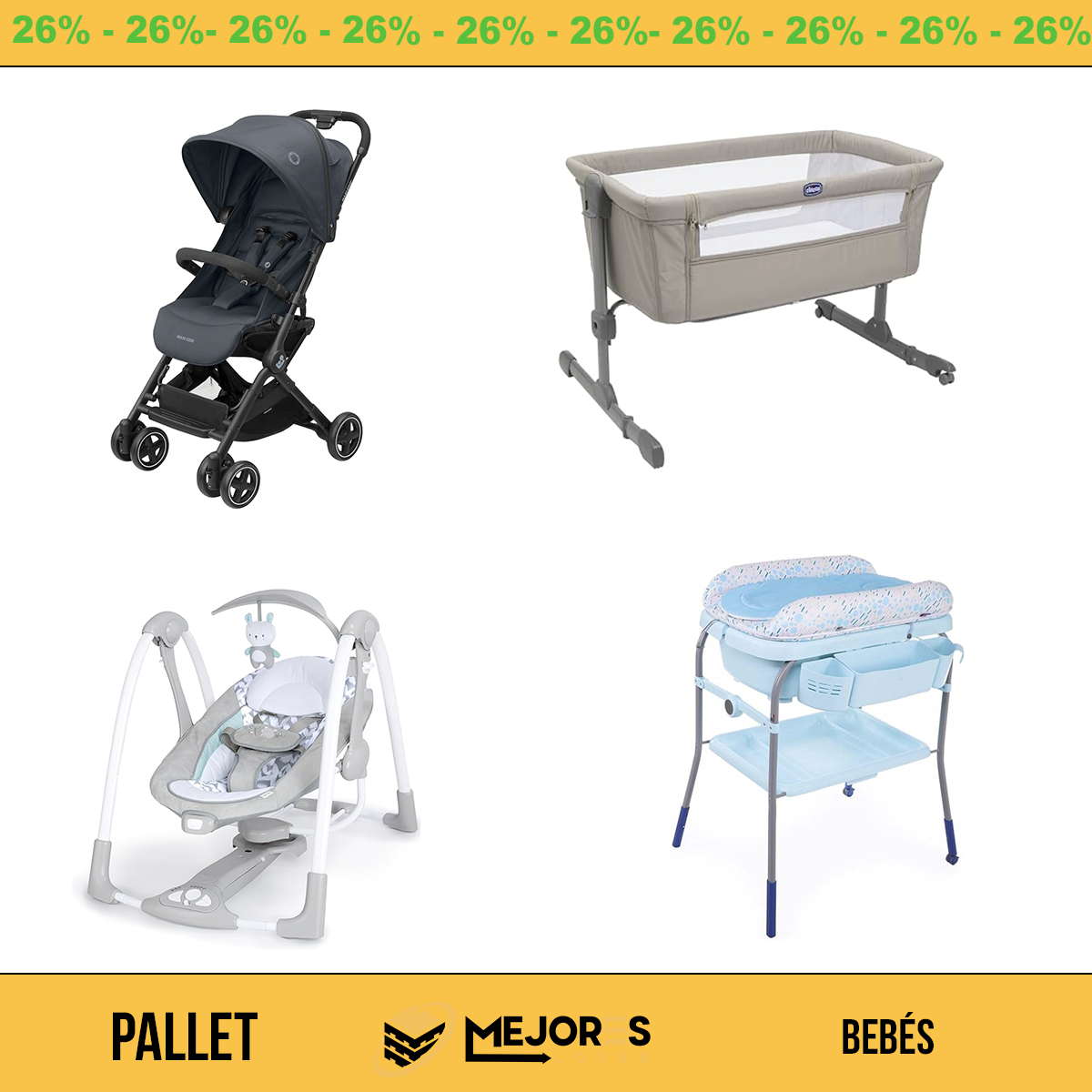 Palete com 21 itens não verificados, bebês, lote nº 10203885