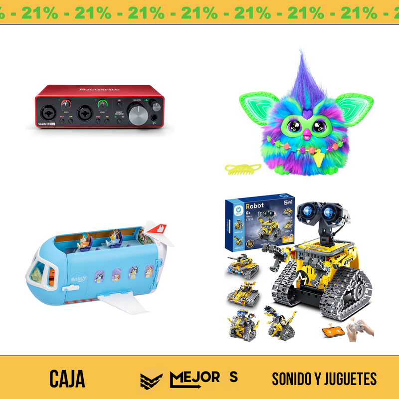 Caja de 21 Items Sin Revisar, Sonido Y Juguetes, Lote #spInD11maSz