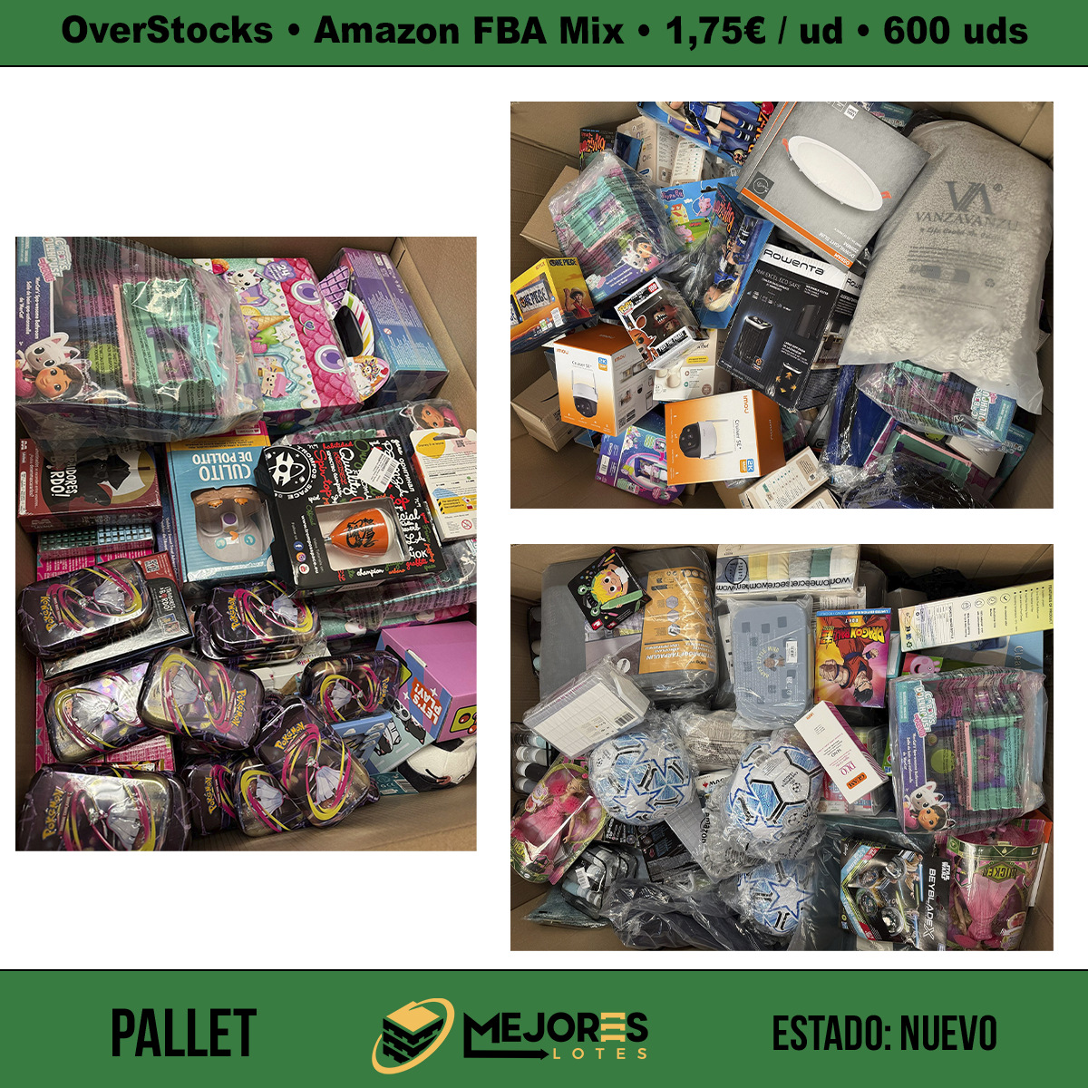 Pallet de 400-800 items Nuevos, Amazon FBA Mix, Lote #S42735